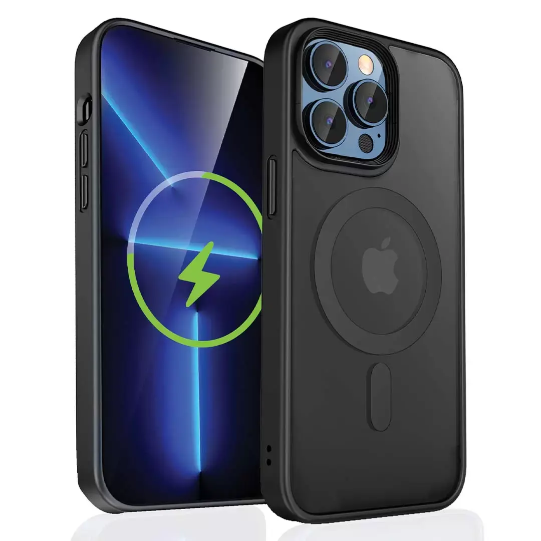 iPhone 15 Pro Max MagSafe Cam Smoke Twotone Case Black