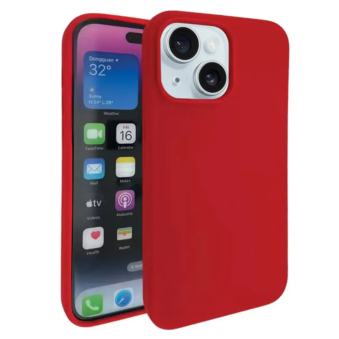 iPhone 14 Plus Soft Touch Case Red