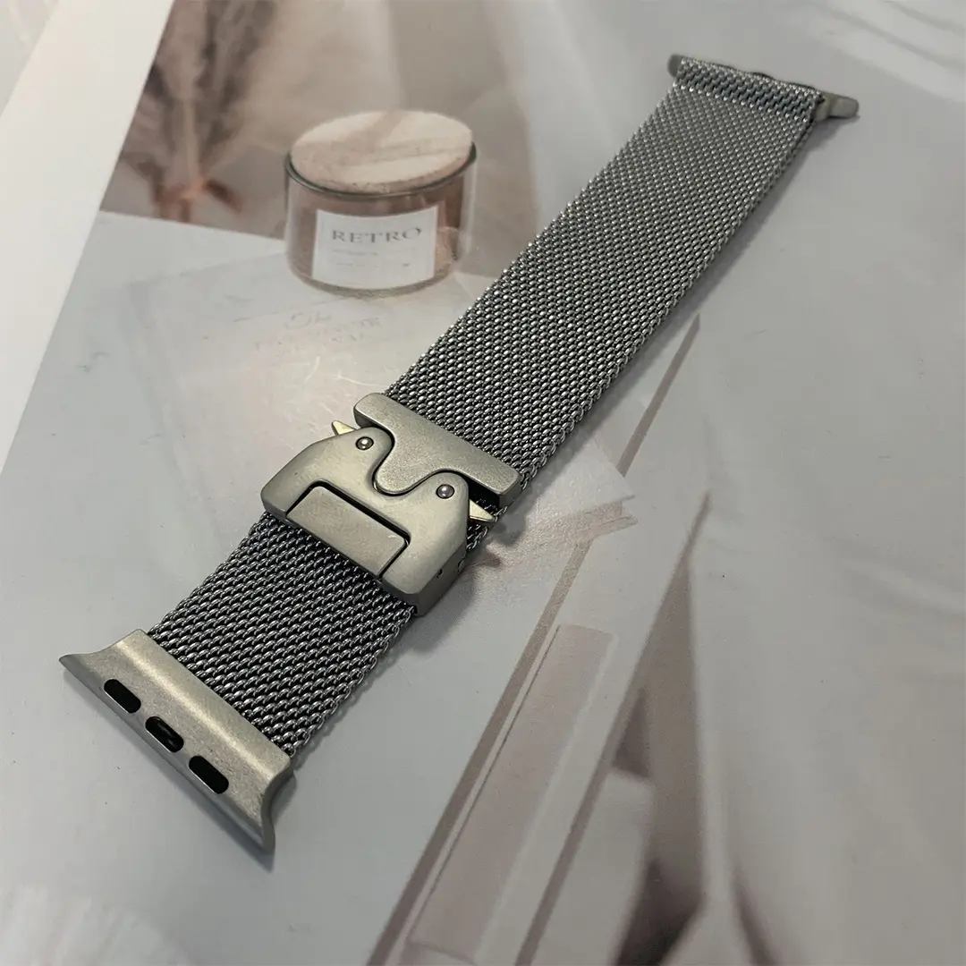 Apple Watch Band Milanese Metal Buckle Watch Strap Silver -42-44-45-46-49mm