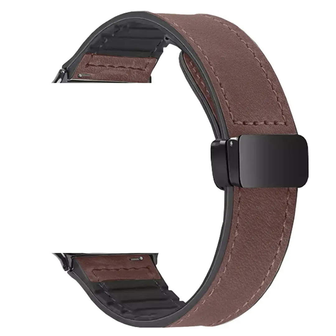 Apple Watch Band Oil Leather Magnetic Brown 42/44/45/46/49