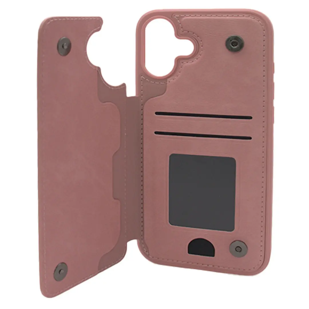 iPhone 16 Plus Modern Card Holder Case Pink