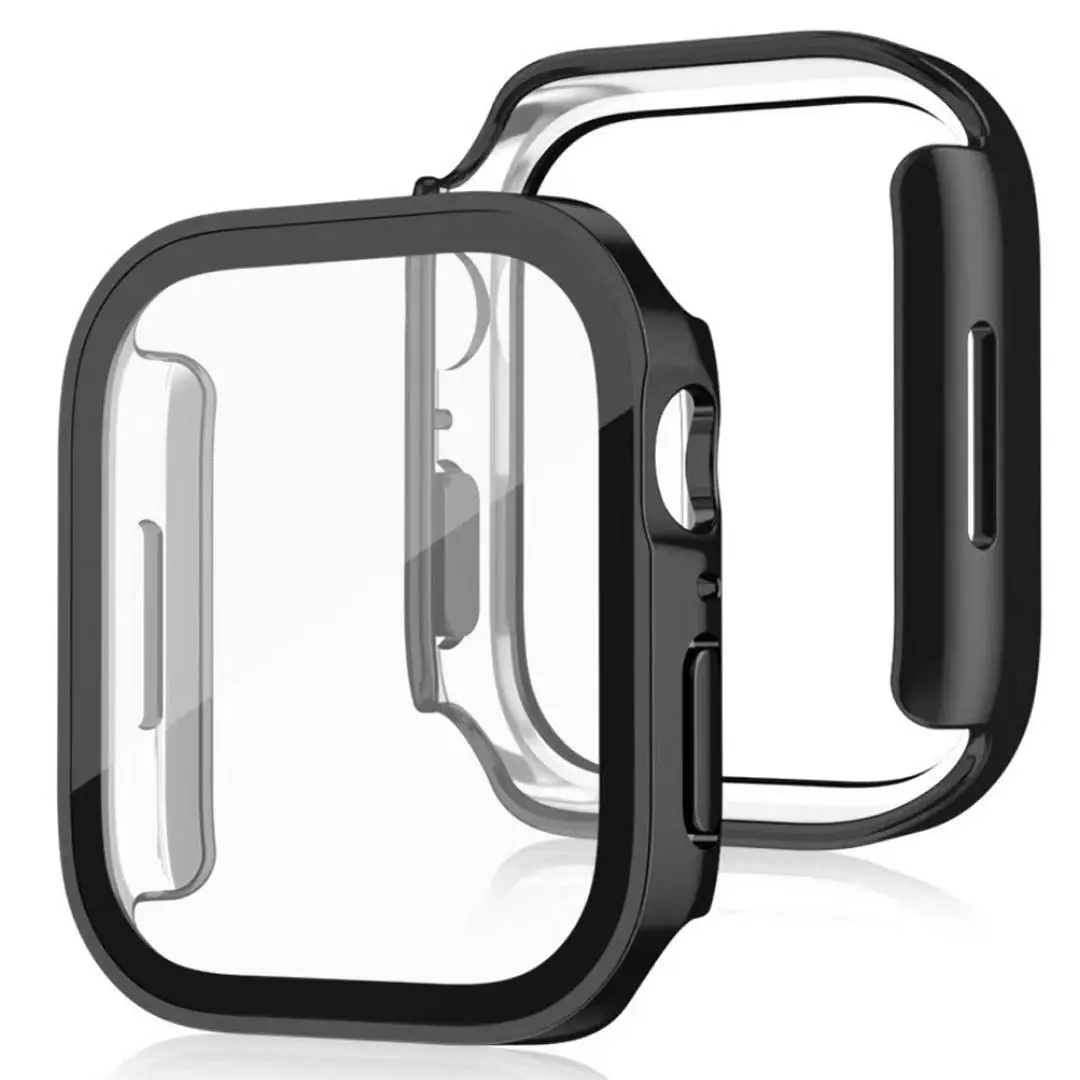 Apple Watch S10 46mm Case waterproof Black (with tempered glass)