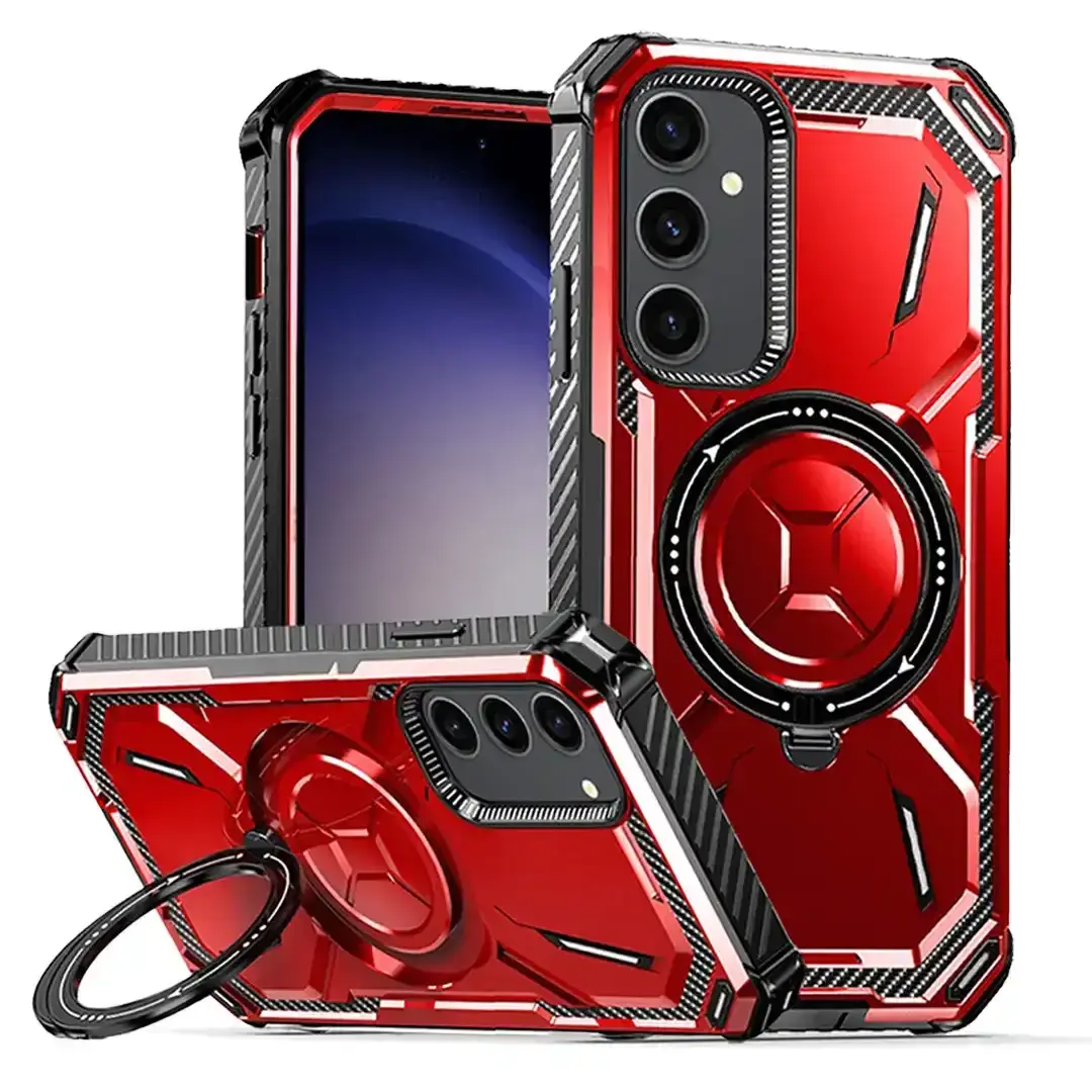 Samsung Galaxy S24 FE Magsafe Tough Hybrid Kickstand Case Red