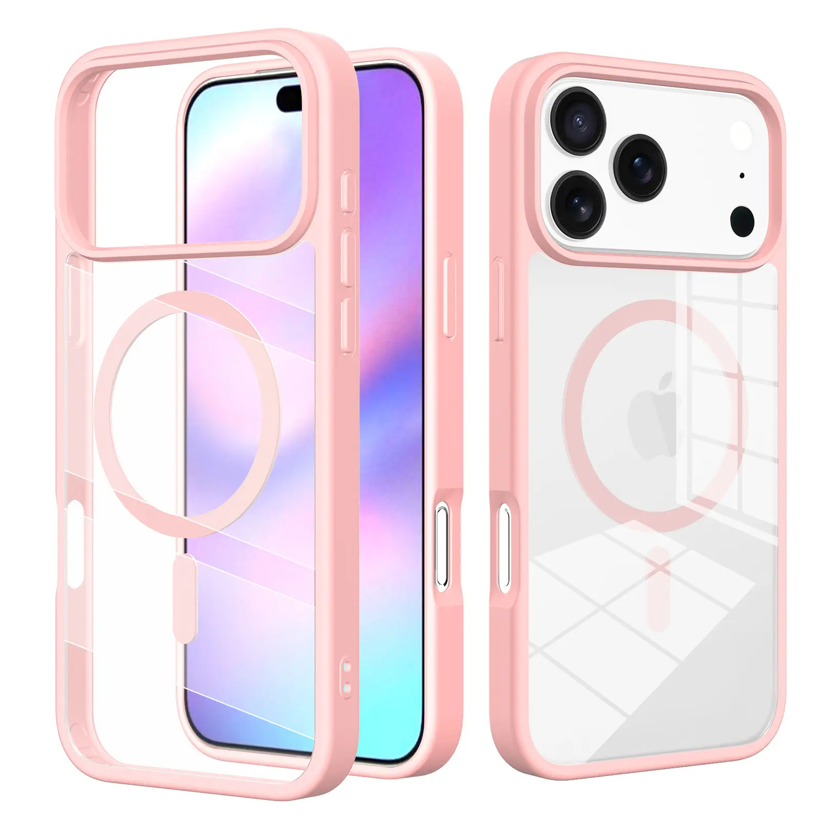 iPhone 17 Pro Max Magsafe Clear Eco Twotone Case Pink