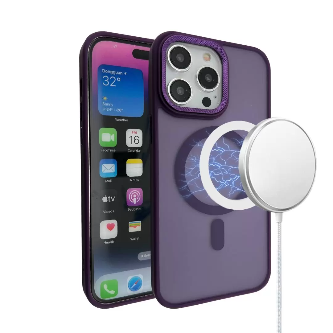 iPhone 13 Pro Max/iPhone 12 Pro Max MagSafe Cam Smoke Twotone Eco Dark Purple