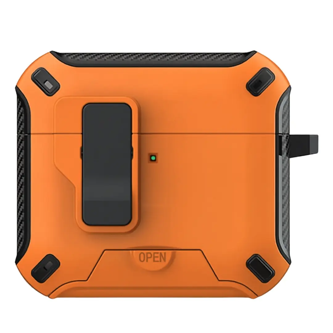 Airpods Pro 3 Premium Case with Stand with Keychain Orange