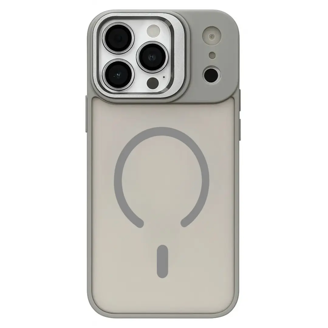 iPhone 17 Pro Max MagSafe Smoke Camera Stand Case Gray