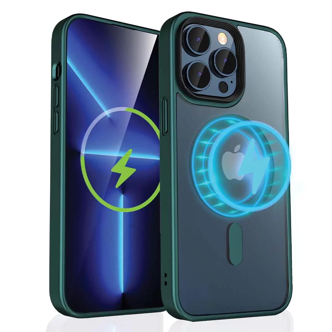 iPhone 16 Pro Max MagSafe Cam Smoke Twotone Case Green