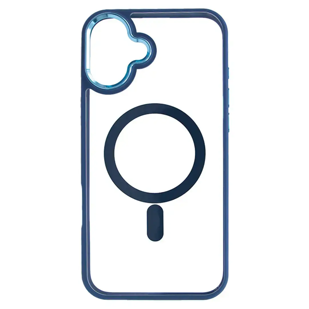 iPhone 17 MagSafe Twotone Clear Case Dark Blue