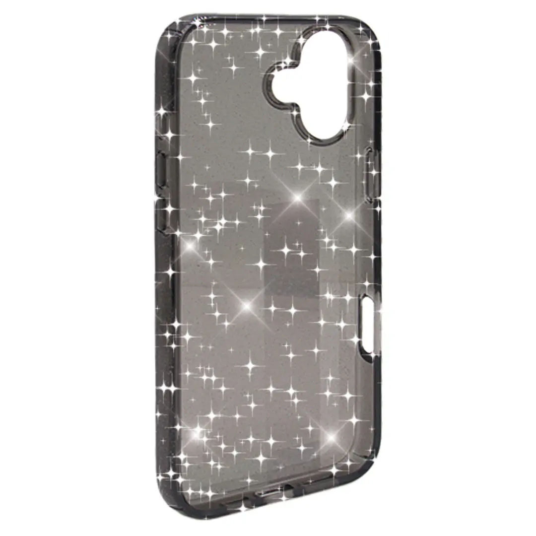 iPhone 16 Plus Fleck Glitter Case Black