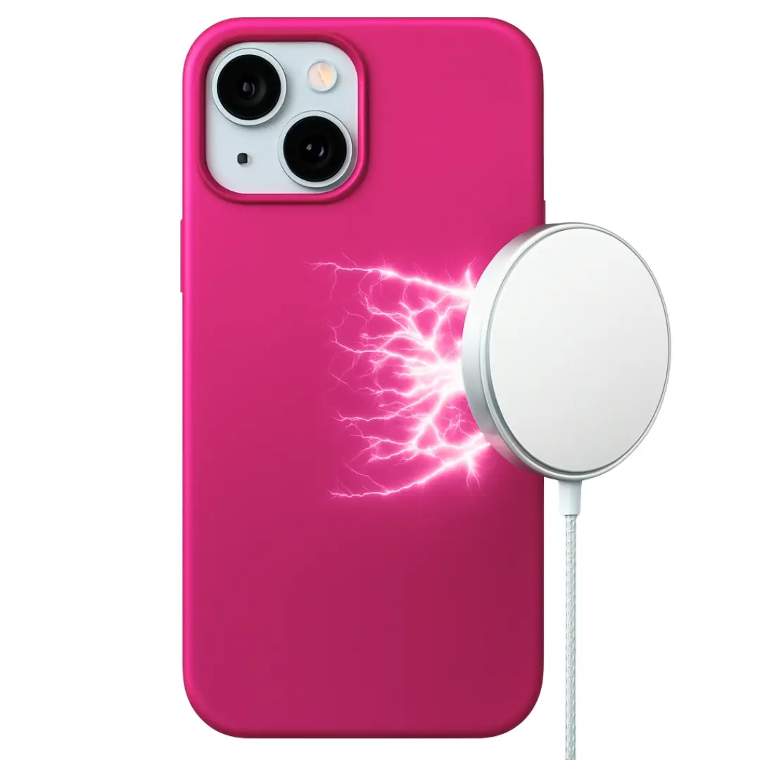 iPhone 15/iPhone 14/iPhone 13 MagSafe Soft Touch Case Dark Pink
