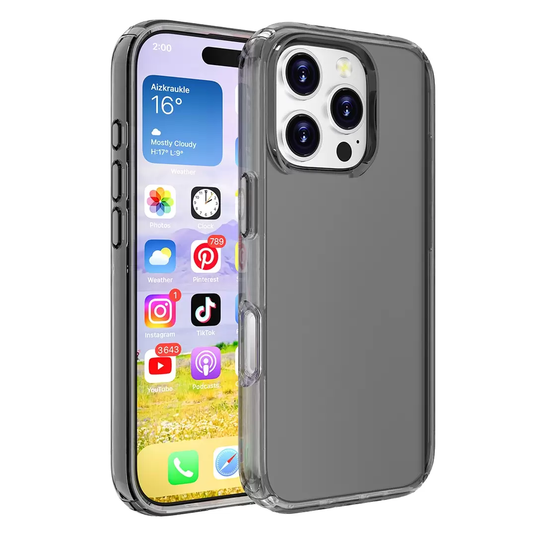 iPhone 15 Pro Max/iPhone 14 Pro Max Fleck Case Clear Black