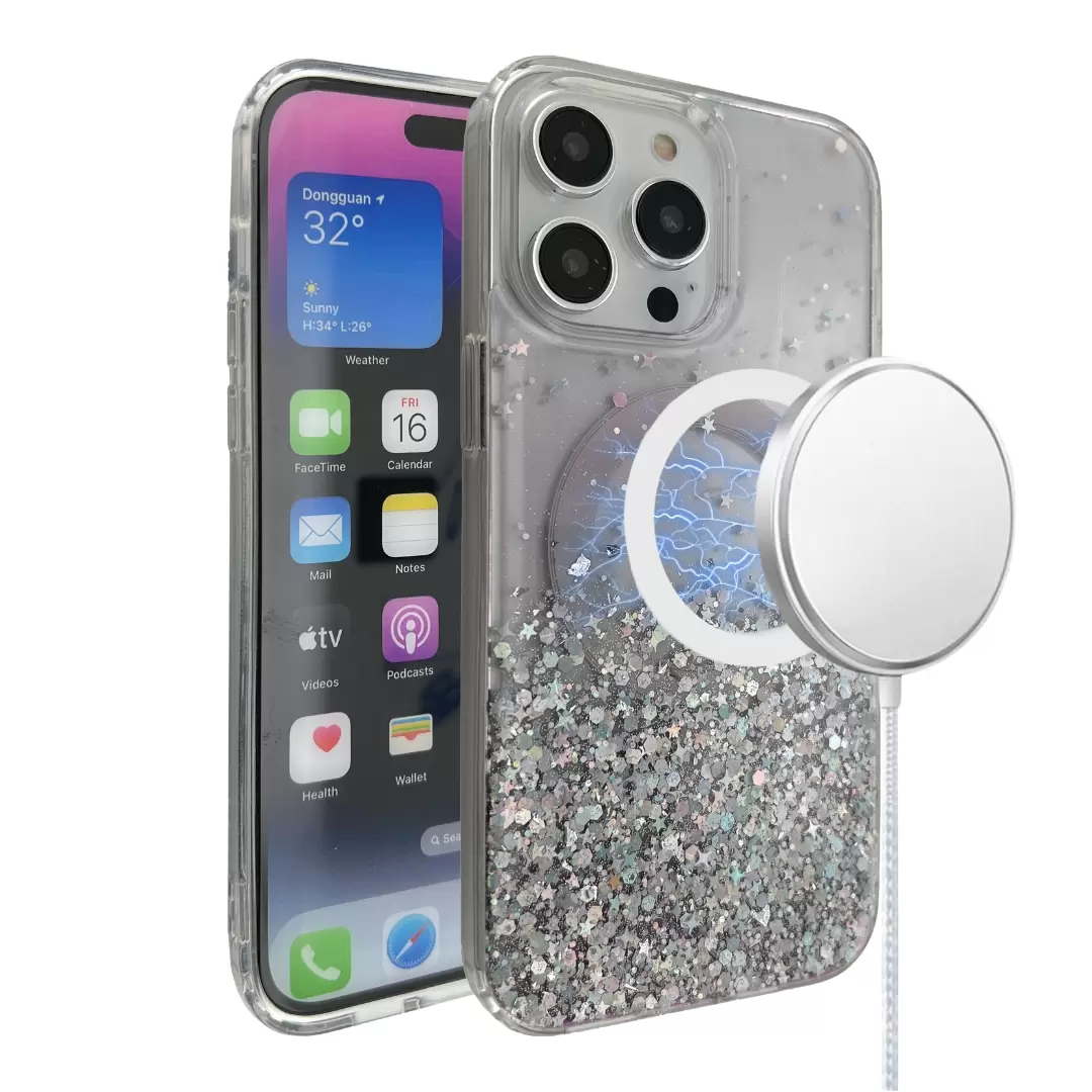 iPhone 12/iPhone 12 Pro Bling MagSafe Twotone Eco White