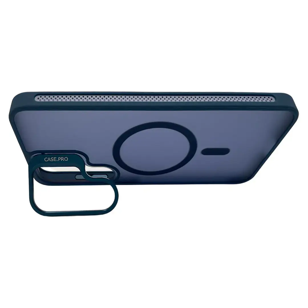 Samsung Galaxy S26 MagSafe Smoke Camera Stand Case Blue