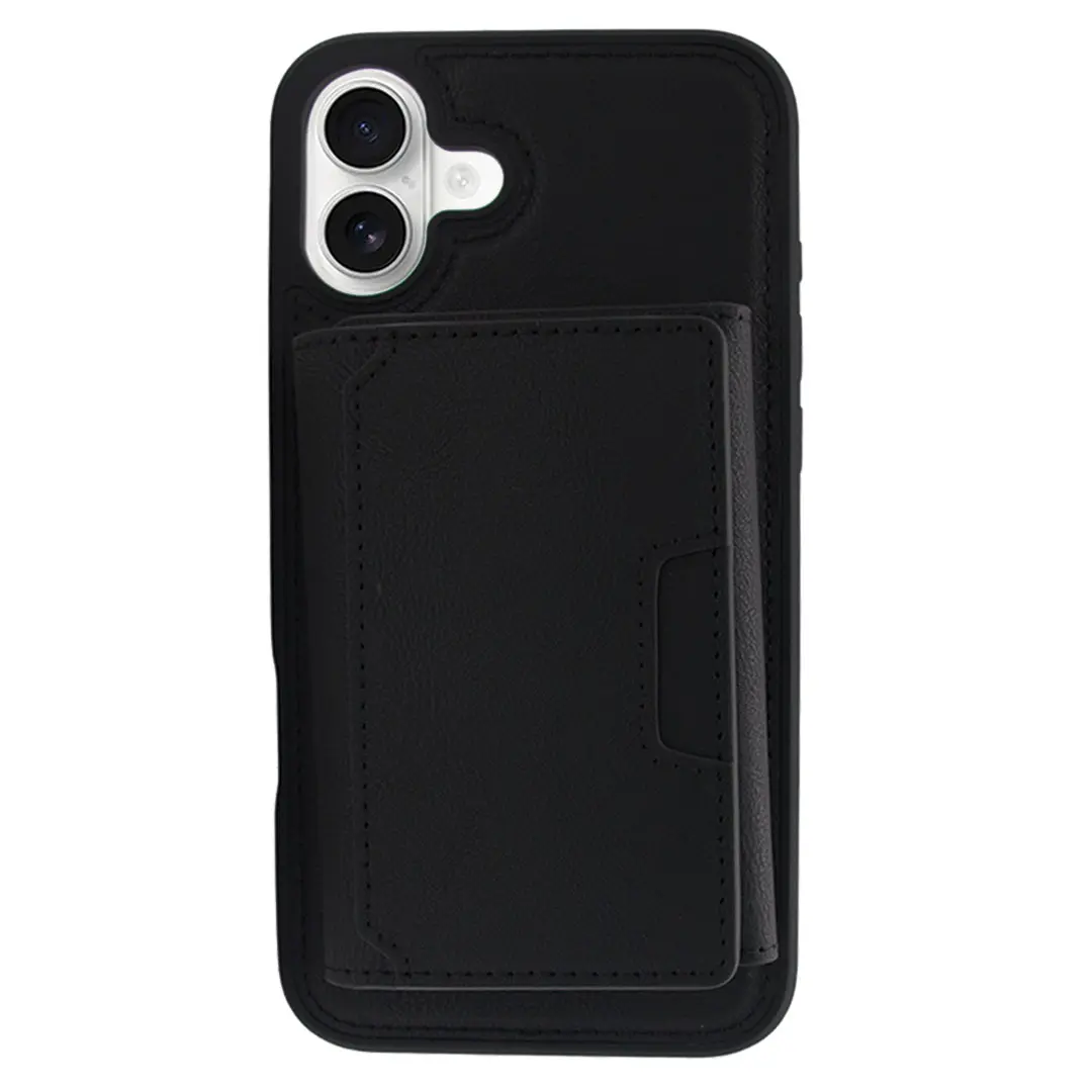 iPhone 16 Plus Modern Card Holder Case Magsafe Detachable Black