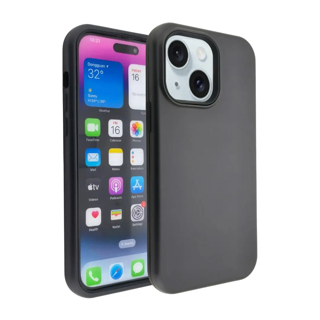 iPhone 15/iPhone 14/iPhone 13 3in1 Case Black