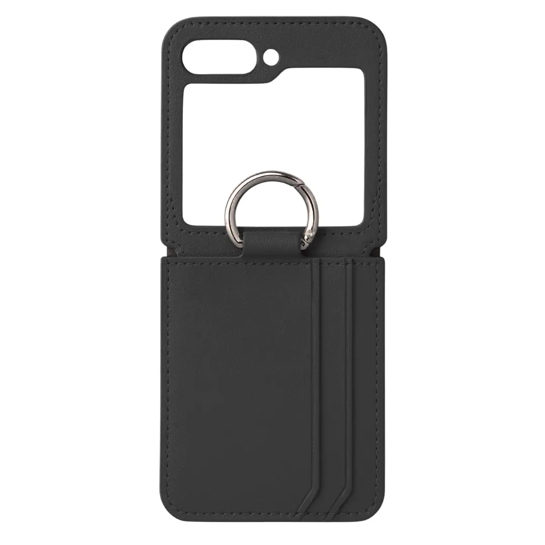 Samsung Galaxy Z Flip 7 PU Premio Card Holder Case Black