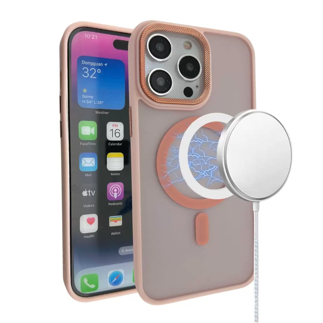 iPhone 15 Pro/iPhone 14 Pro MagSafe Cam Smoke Twotone Eco Pink