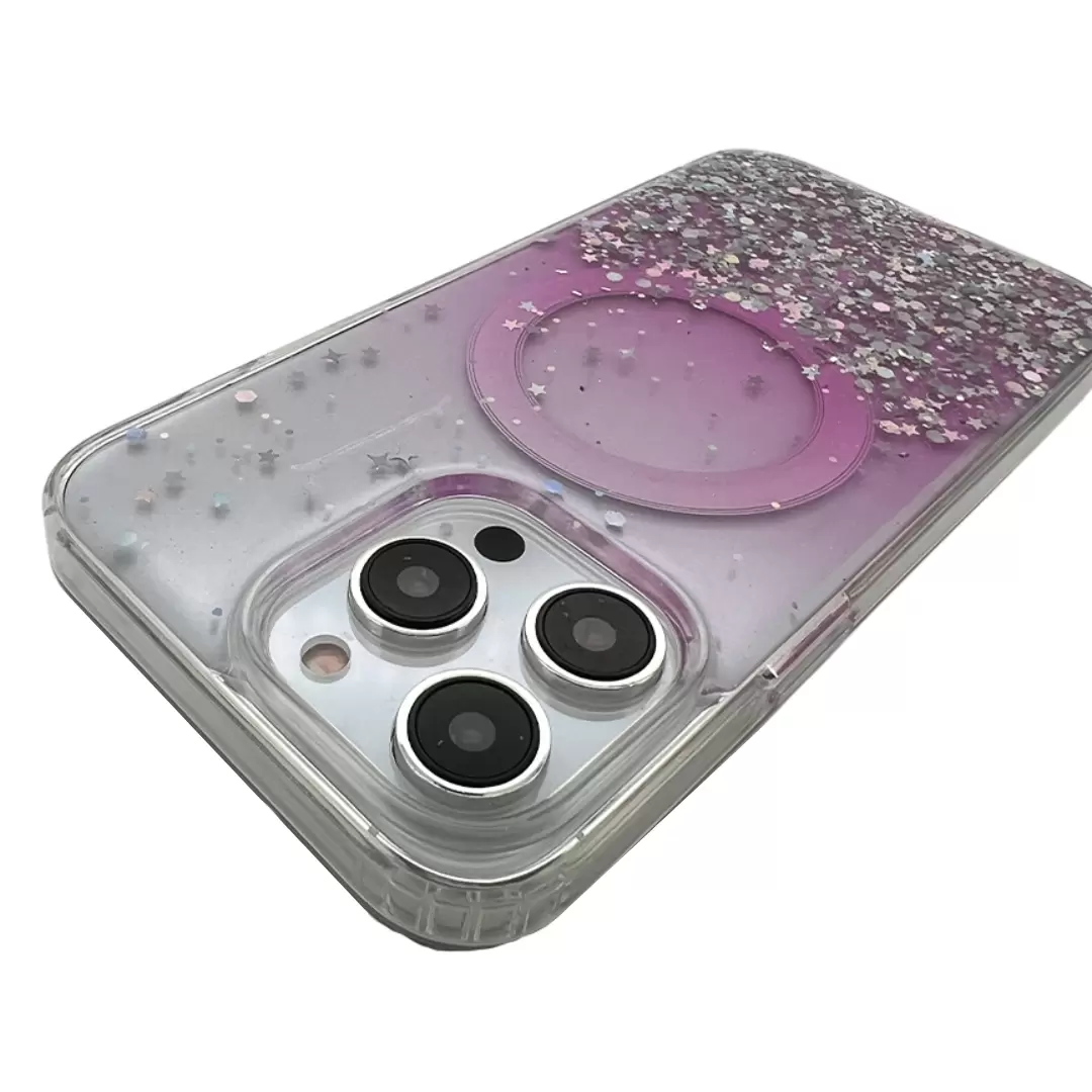 iPhone 15 Pro/iPhone 14 Pro Bling MagSafe Twotone Eco Pink