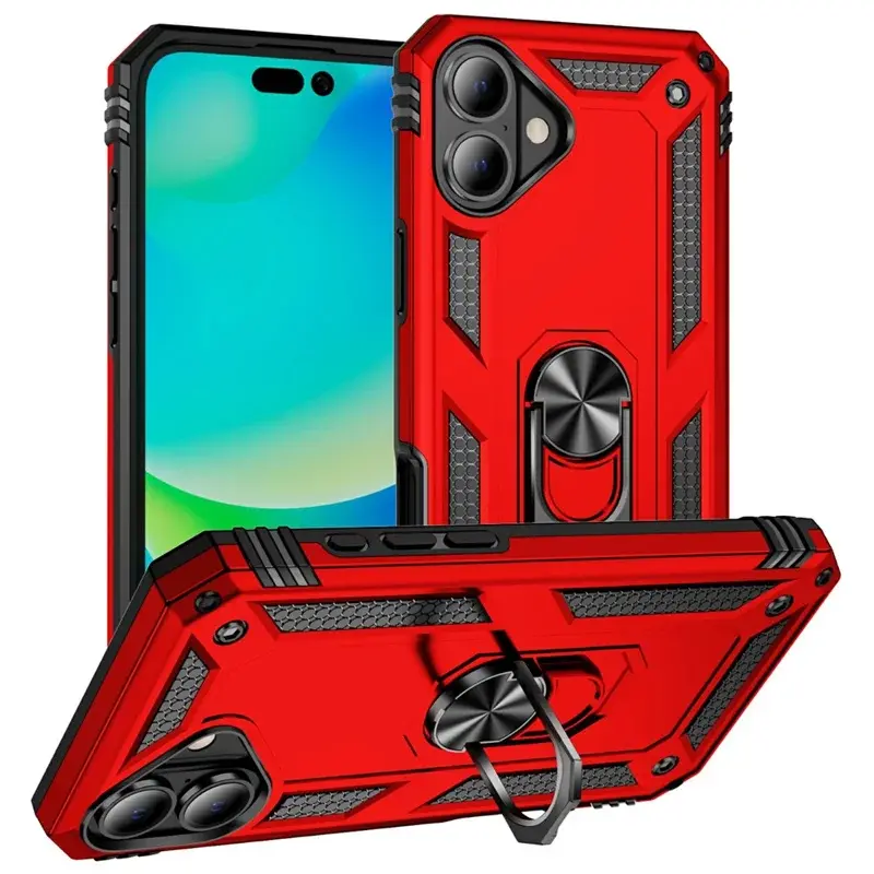 iPhone 17 2in1 Ring Stand Case Red