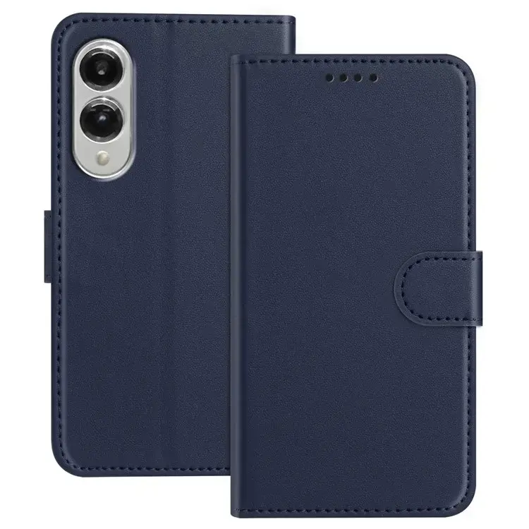 Samsung Galaxy S25 Edge PU Leather Wallet Case Blue