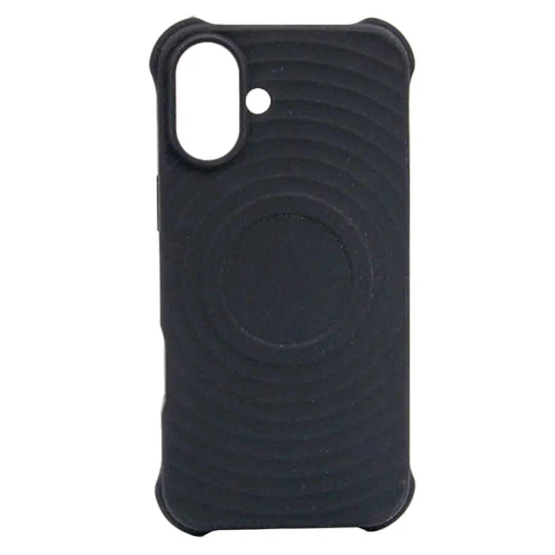 iPhone 16 Plus Magsafe Water Ripple Silicone Case Black