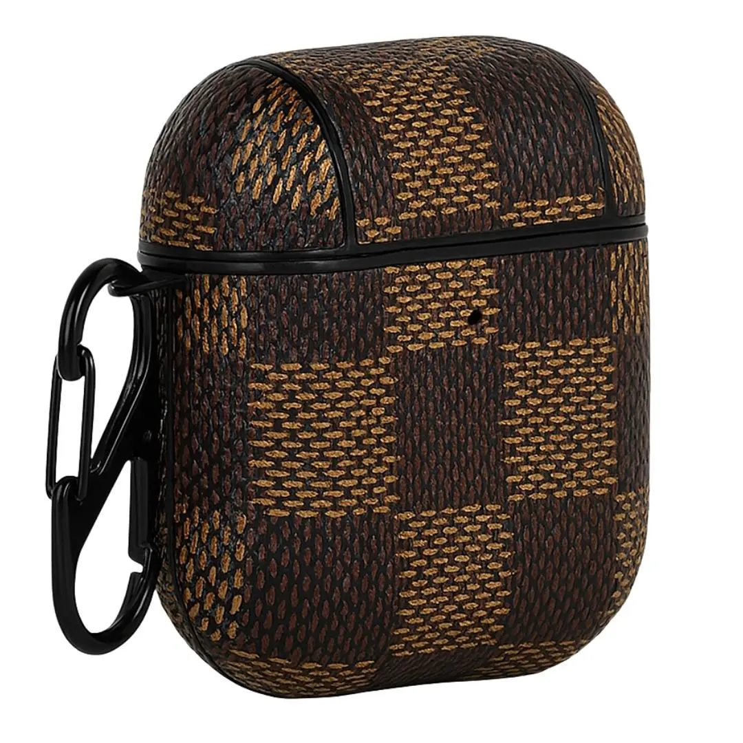 Airpods 1/Airpods 2 Checker Brown Case