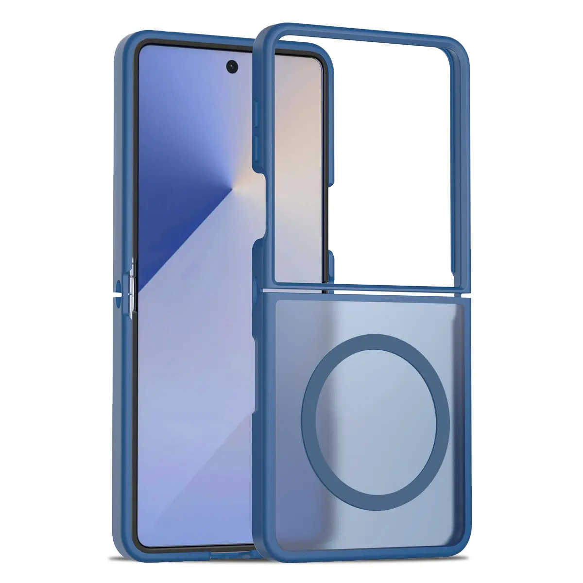 Samsung Galaxy Z Flip 7 MagSafe Cam Smoke Twotone Case Blue