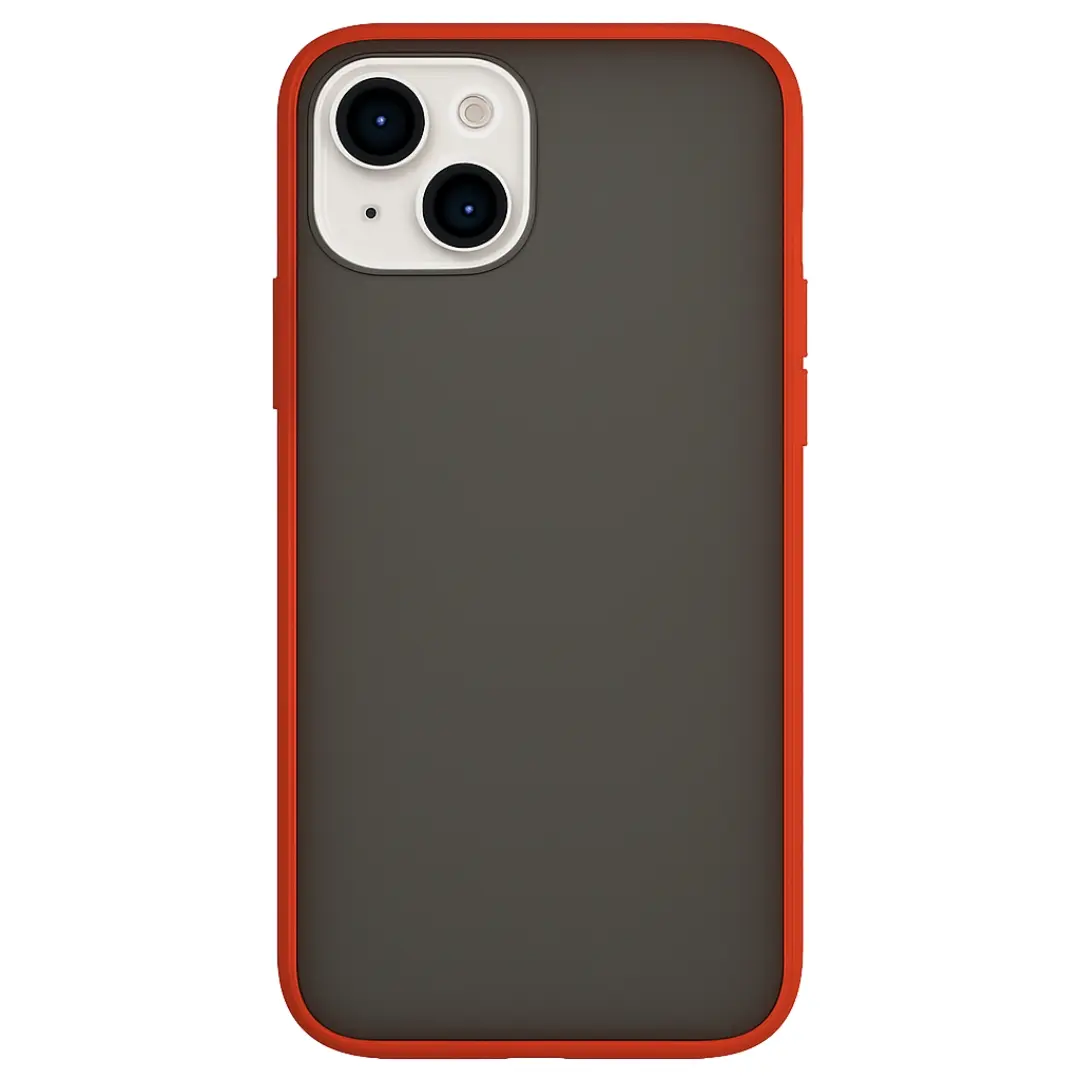 iPhone 15/iPhone 14/iPhone 13 Smoke Transparent Twotone Case Red