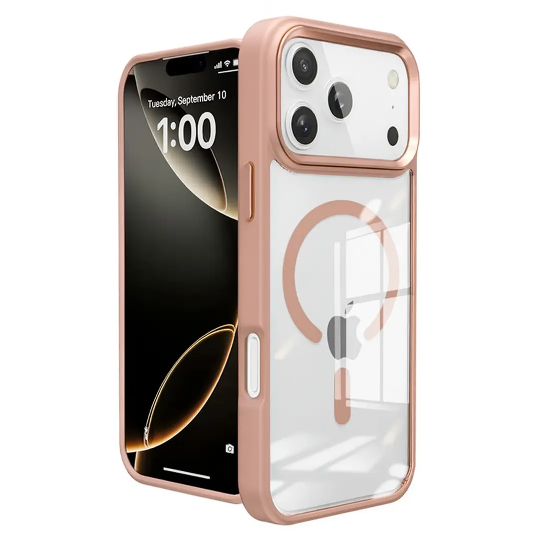 iPhone 17 Pro MagSafe Twotone Clear Case Rose Gold