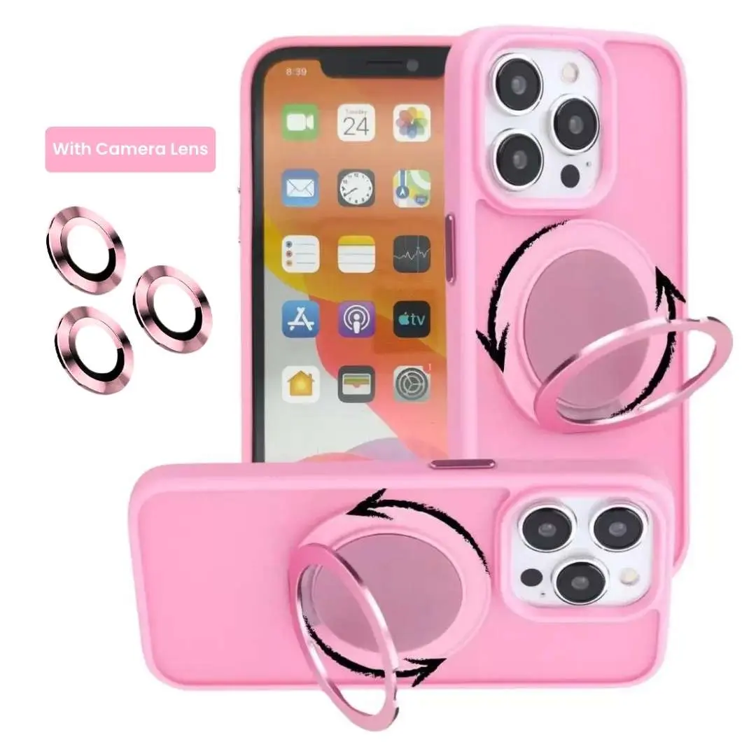 iPhone 16 Pro Max MagSafe Cam Smoke Rotating Kickstand Pink