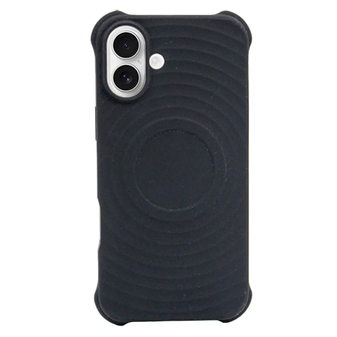 iPhone 16 Magsafe Water Ripple Silicone Case Black