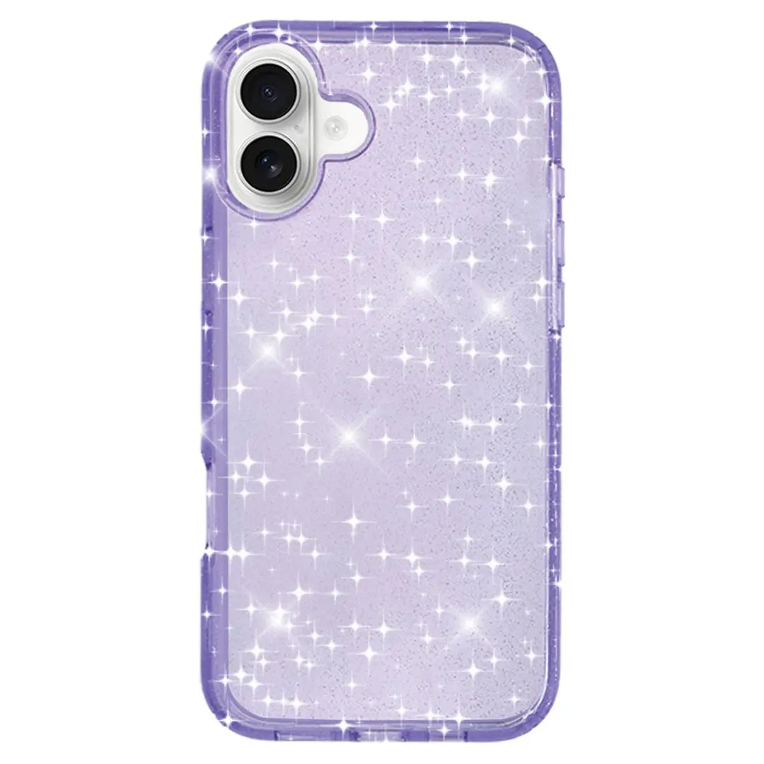 iPhone 16 Plus Fleck Glitter Case Purple