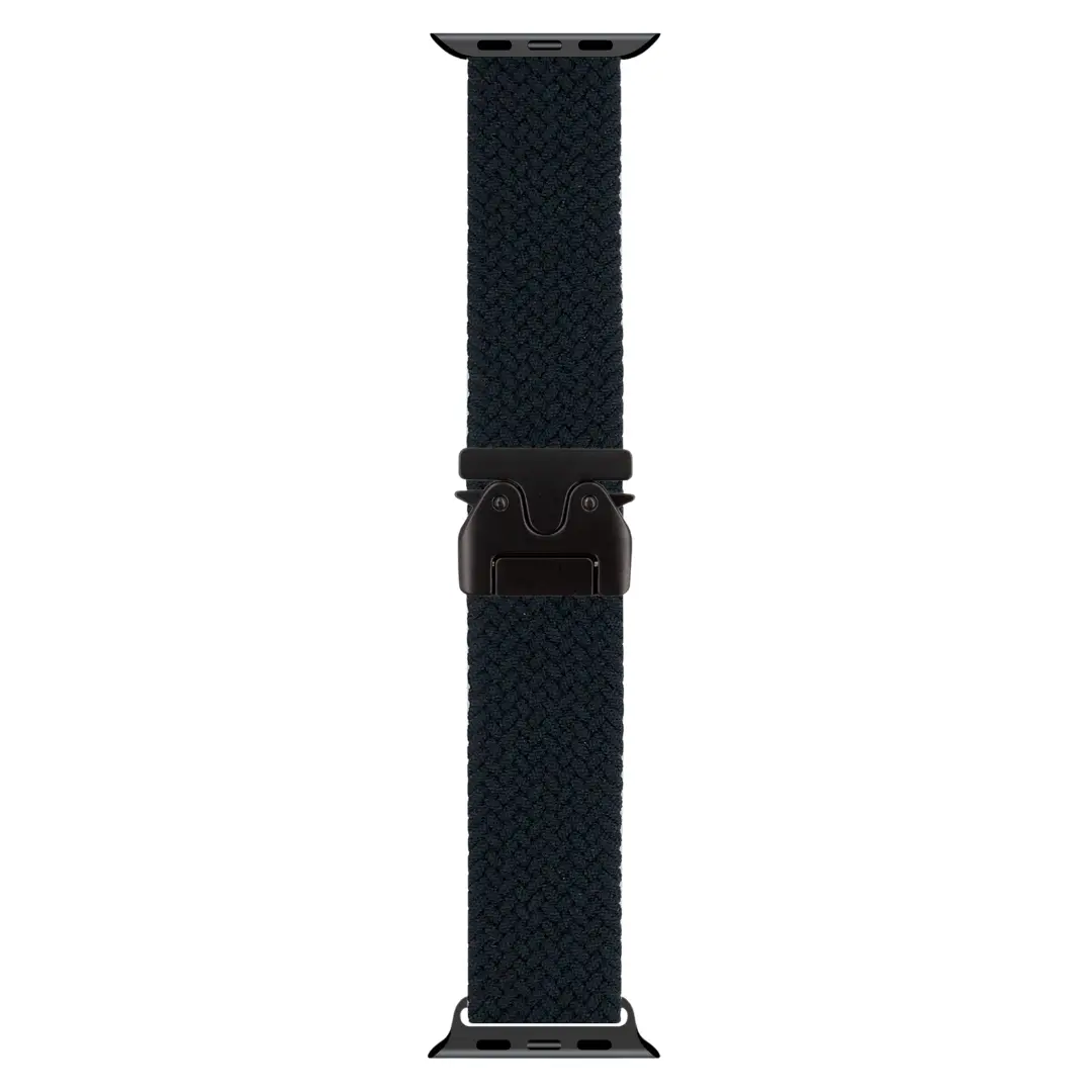 Apple Watch Band Braided Metal Buckle Black -42-44-45-46-49mm