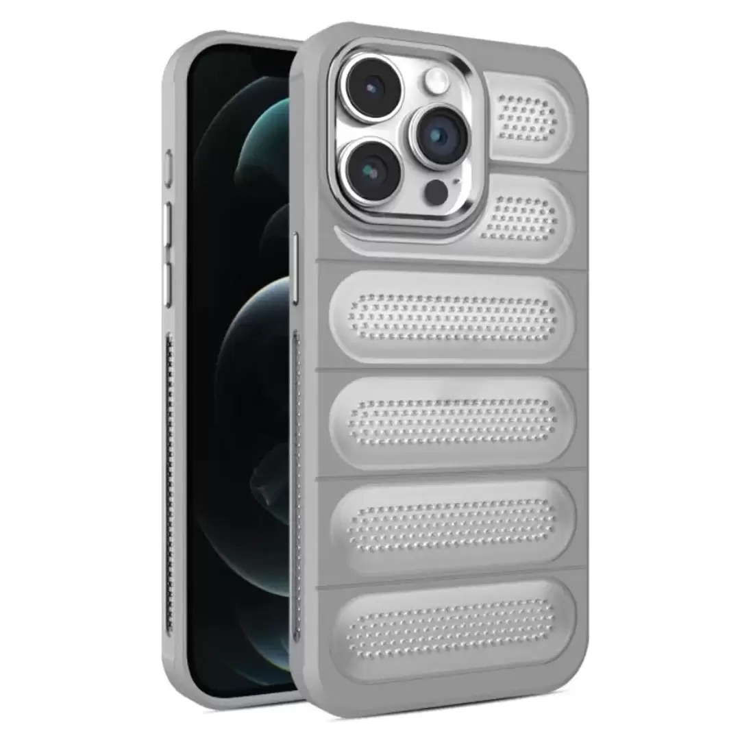 iPhone 13 Pro Max/iPhone 12 Pro Max Mesh Cooling Case Gray