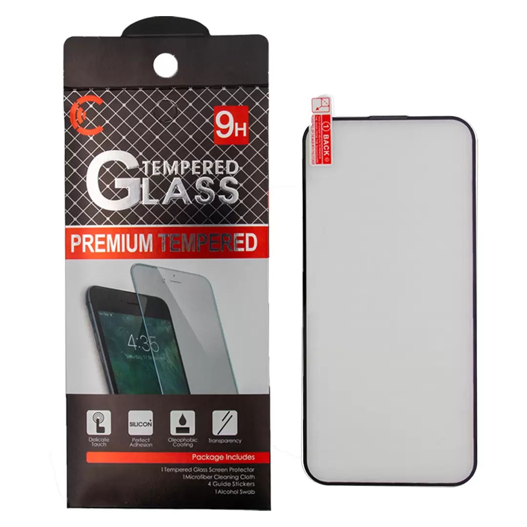 6.7-inch iPhone 15 Pro Max Black Border Tempered Glass Clear