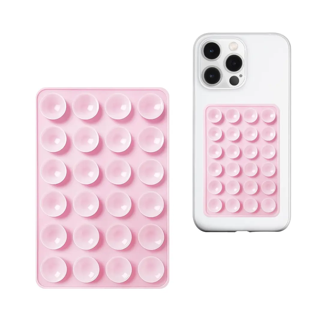 Silicone Suction Mount small Baby Pink