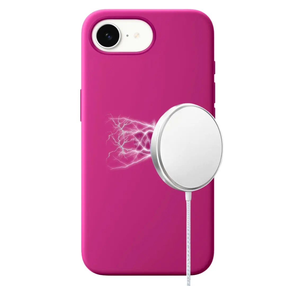 iPhone 16E MagSafe Soft Touch Case Dark Pink
