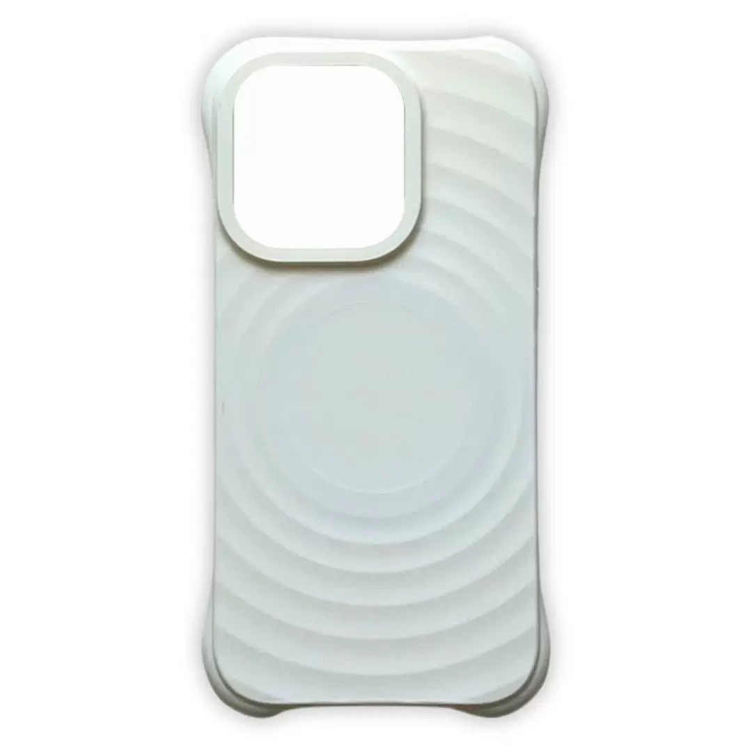 iPhone 16 Pro Max Magsafe Water Ripple Silicone Case White