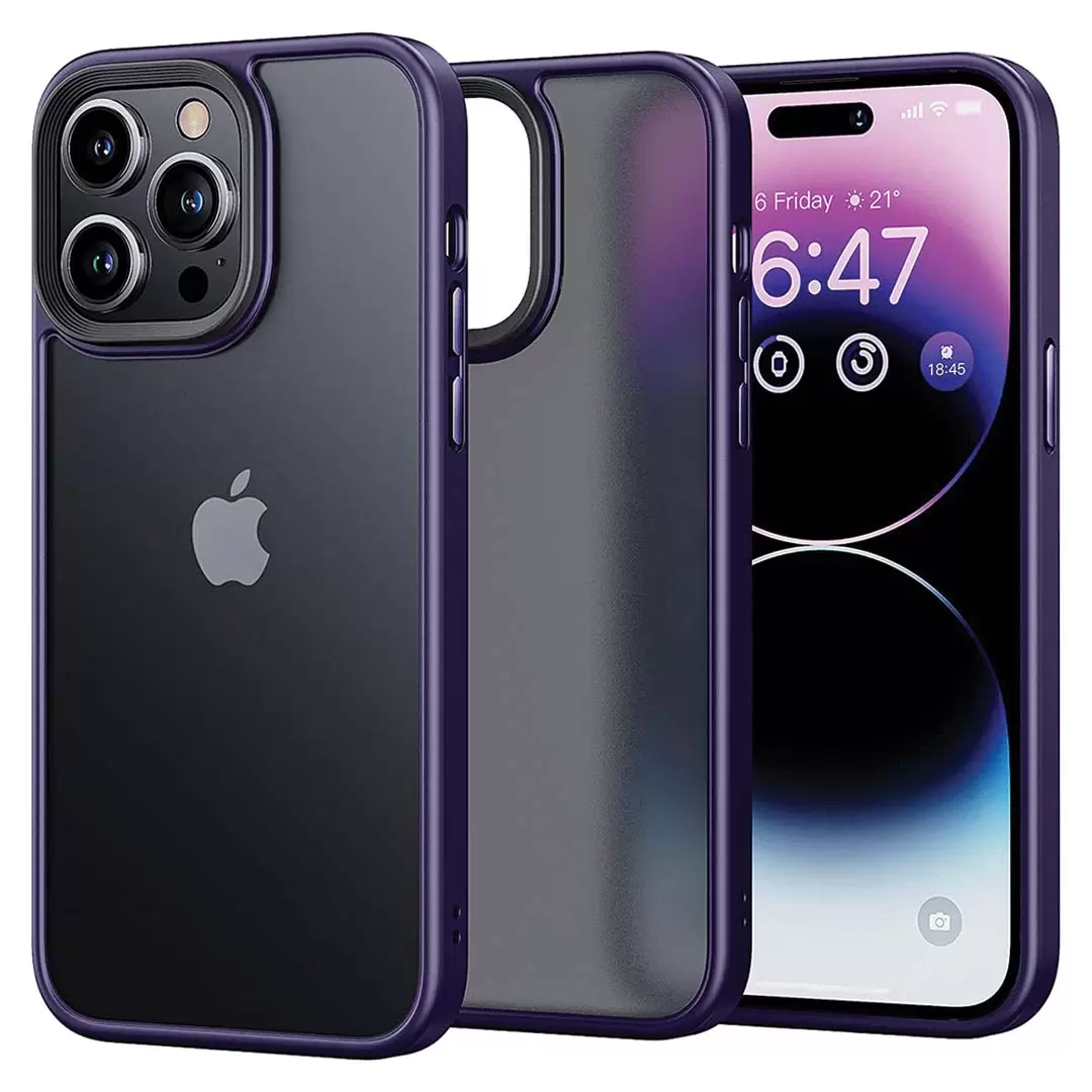 iPhone 15/iPhone 14/iphone 13 Cam Smoke Twotone Dark Purple