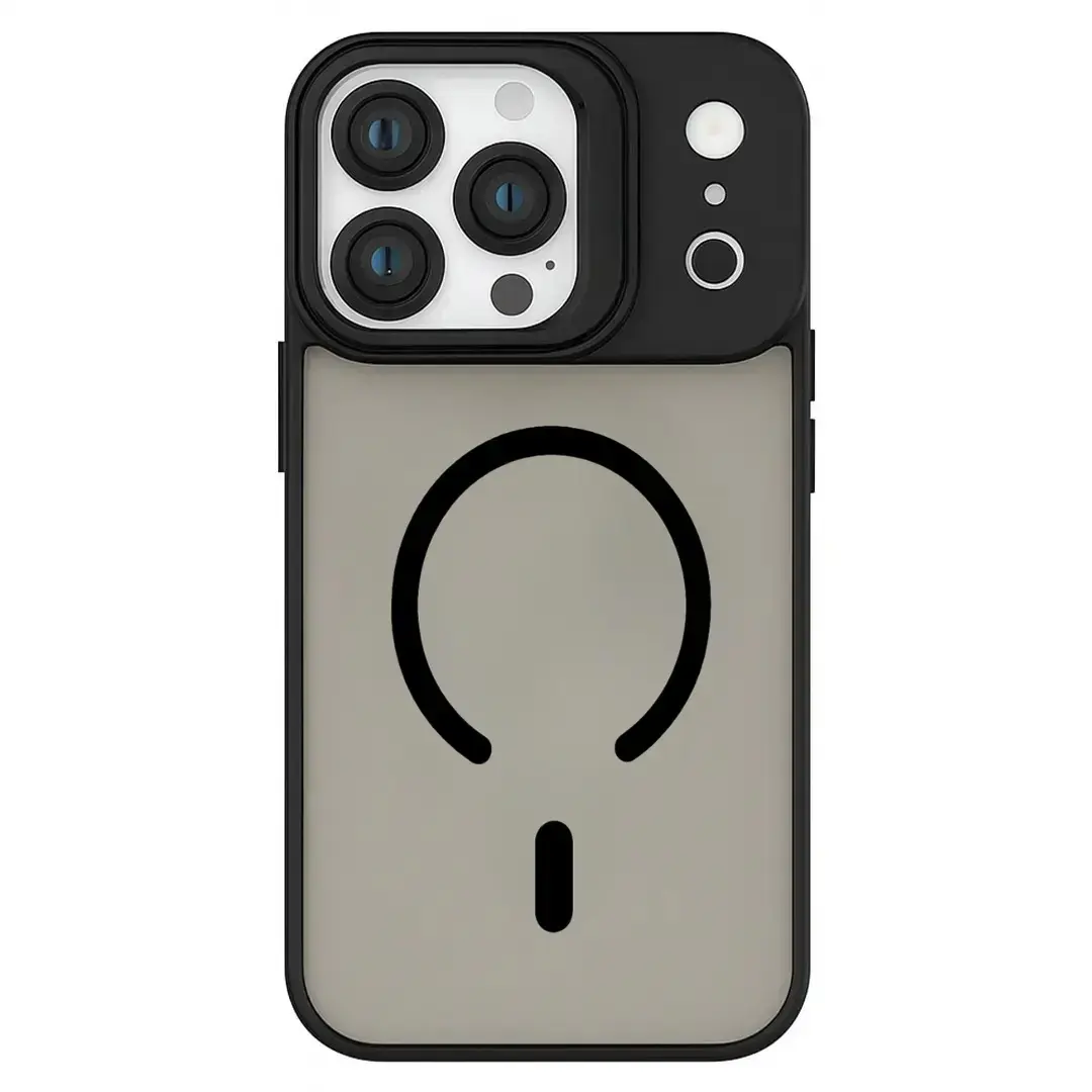 iPhone 18 Pro /iPhone 17 Pro MagSafe Smoke Camera Stand Case Black (moq:30)