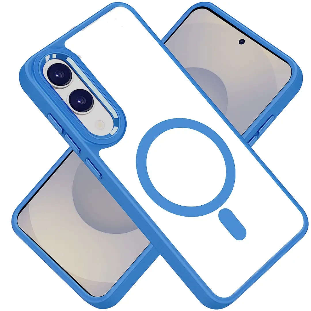 Samsung Galaxy S25 Edge Twotone MagSafe Twotone Clear Case Blue
