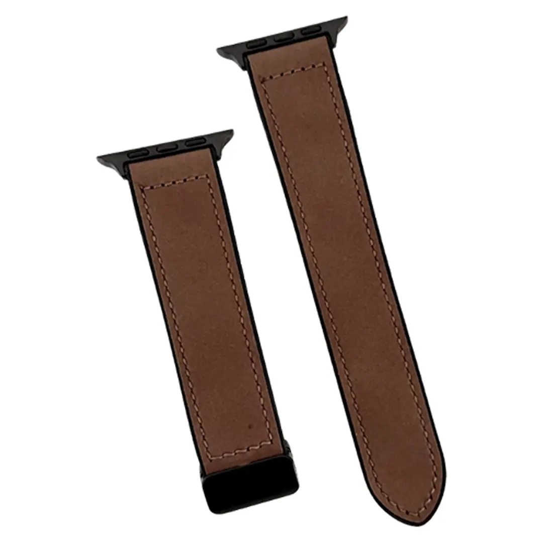 Apple Watch Band Oil Leather Magnetic Brown 42/44/45/46/49