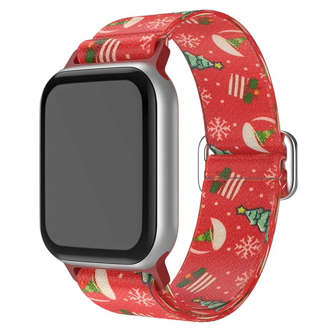 Apple Watch Christmas Snowball with Nylon Adjustment Buckle 42-44-45-46-49