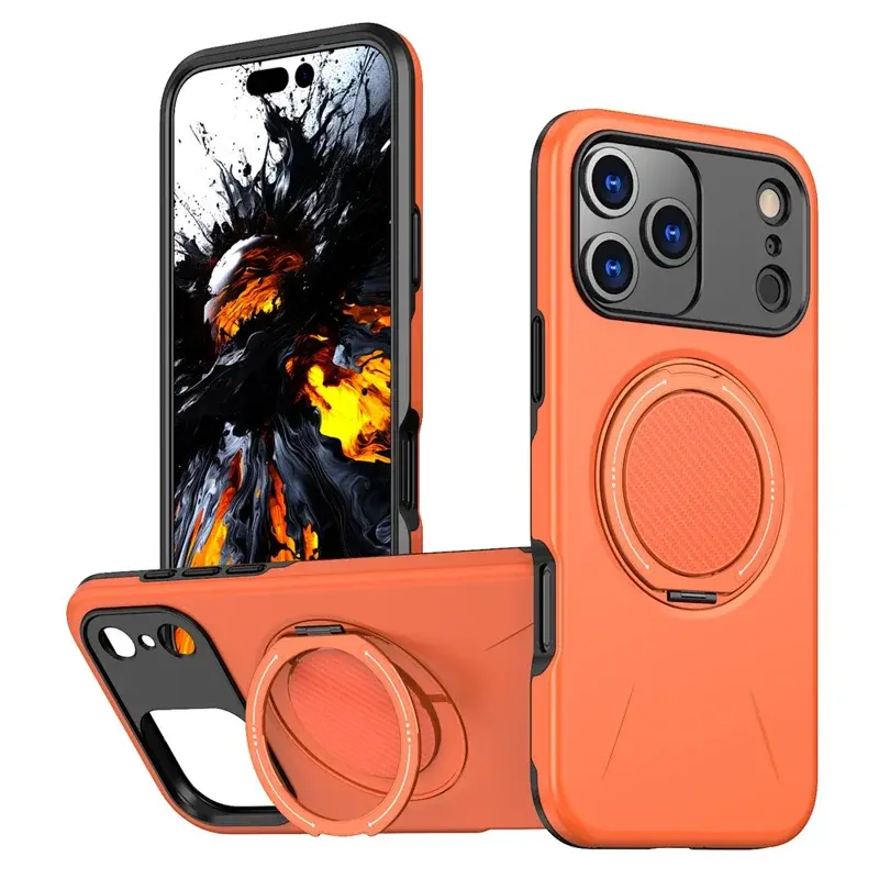 iPhone 17 Pro Max 2in1 360 Kickstand Case Orange