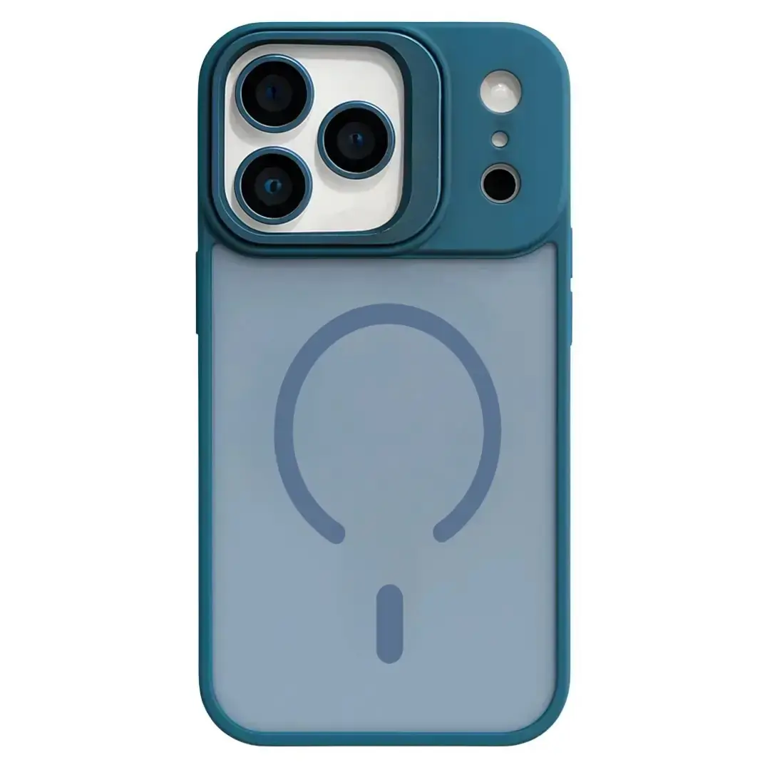iPhone 18 Pro Max /iPhone 17 Pro Max MagSafe Smoke Camera Stand Case Dark Blue (moq:25)