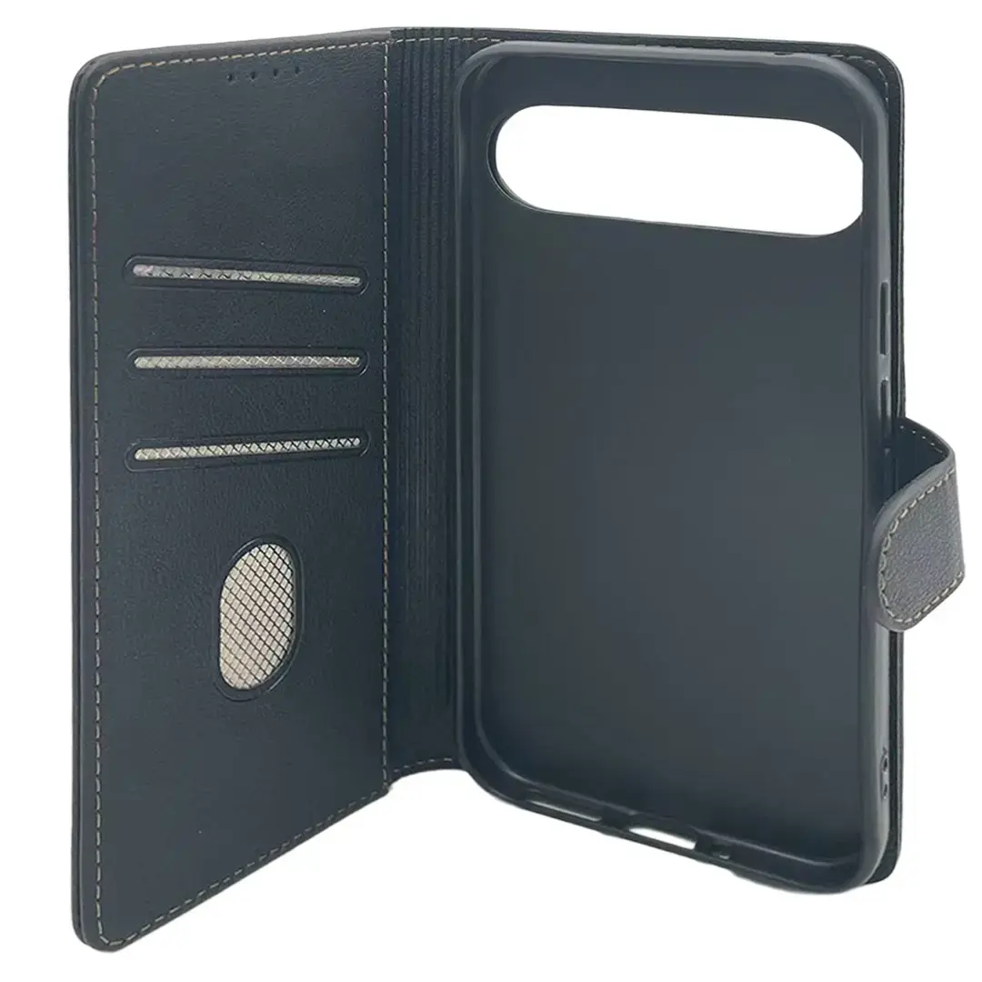 Google Pixel 10 Pro XL PU Leather Wallet Case Black