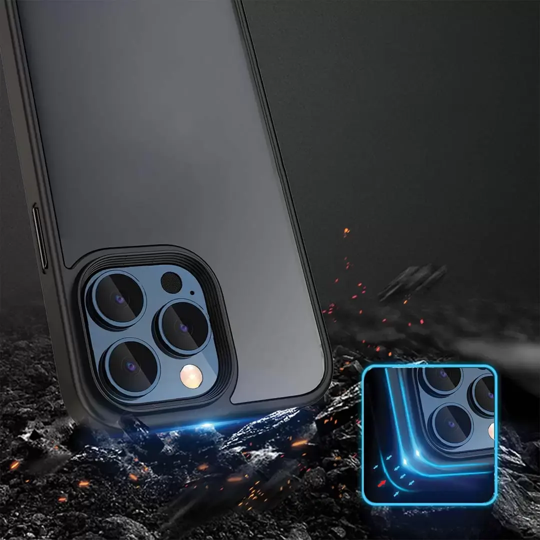 iPhone 15 Pro Max Cam Smoke Twotone Case Black