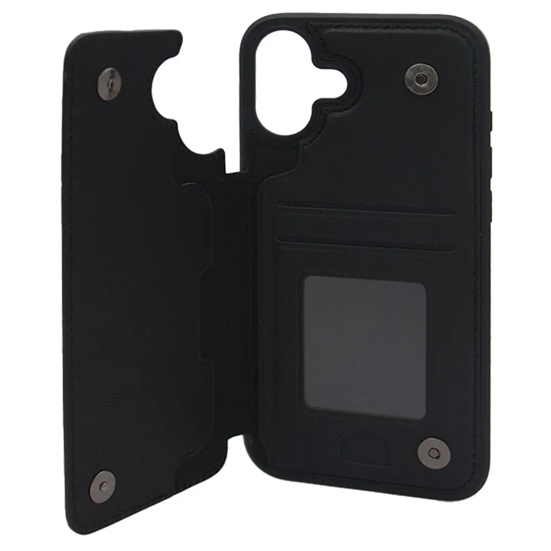 iPhone 16 Plus Modern Card Holder Case Black