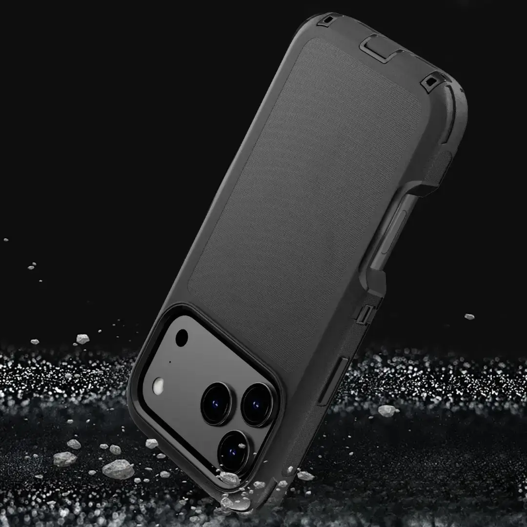 iPhone 18 Pro Max/iPhone 17 Pro Max Screen Case with Holster Black (moq:30)
